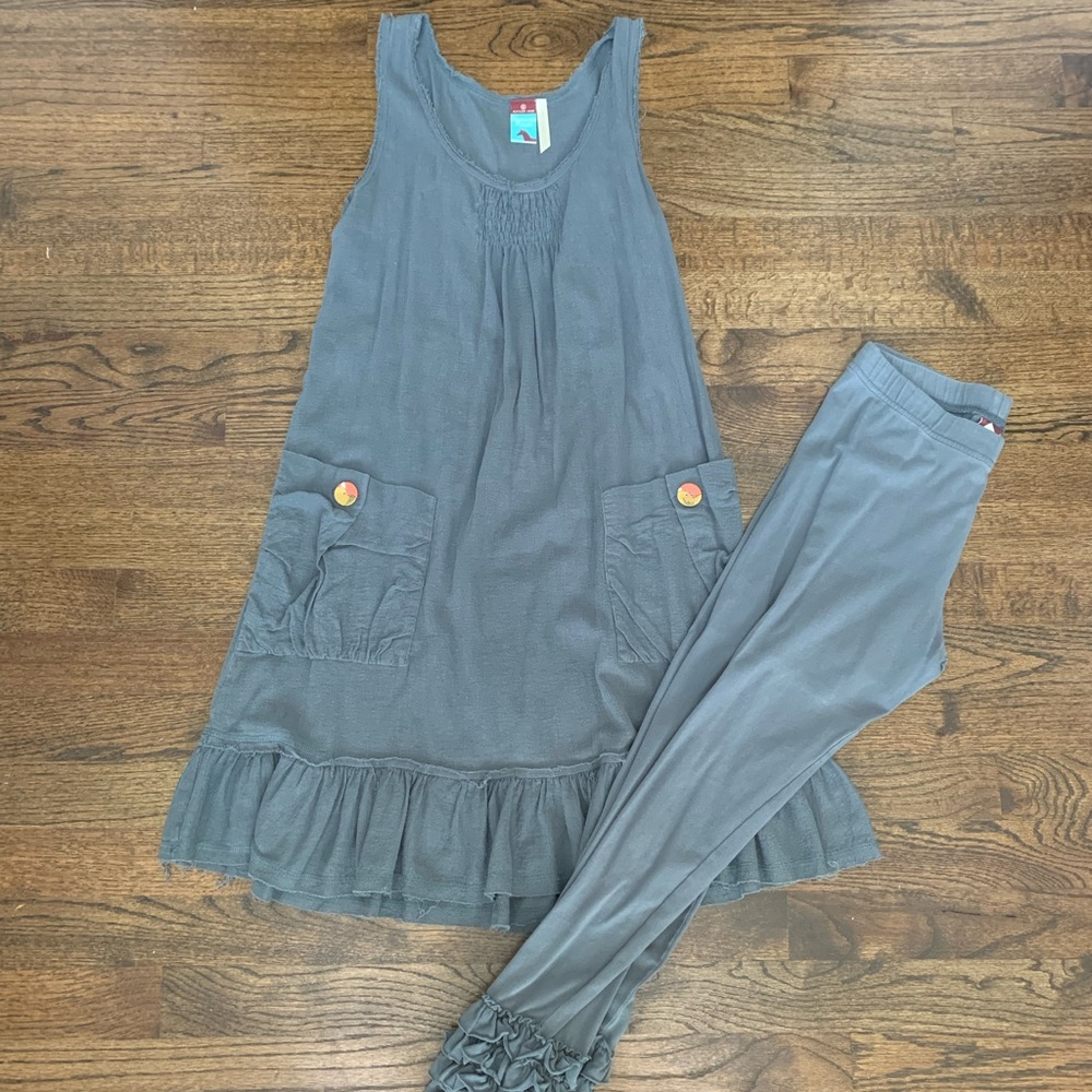 Women’s Vintage Matilda Jane Set Tunic and Ruffle Leggings Small
